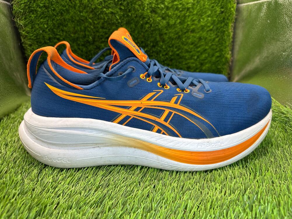 Asics Gel-Nimbus 28 1011C144 Athletic Sneaker Mens 11.5 Blue Knit Sports Running